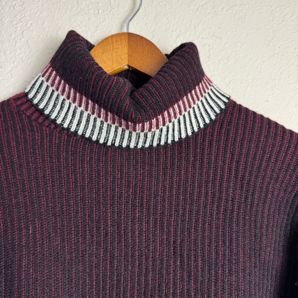 Theory Cashmere Ribbed Knit Turtleneck Sweater with Long Dolman Sleeves - Picture 3 of 6